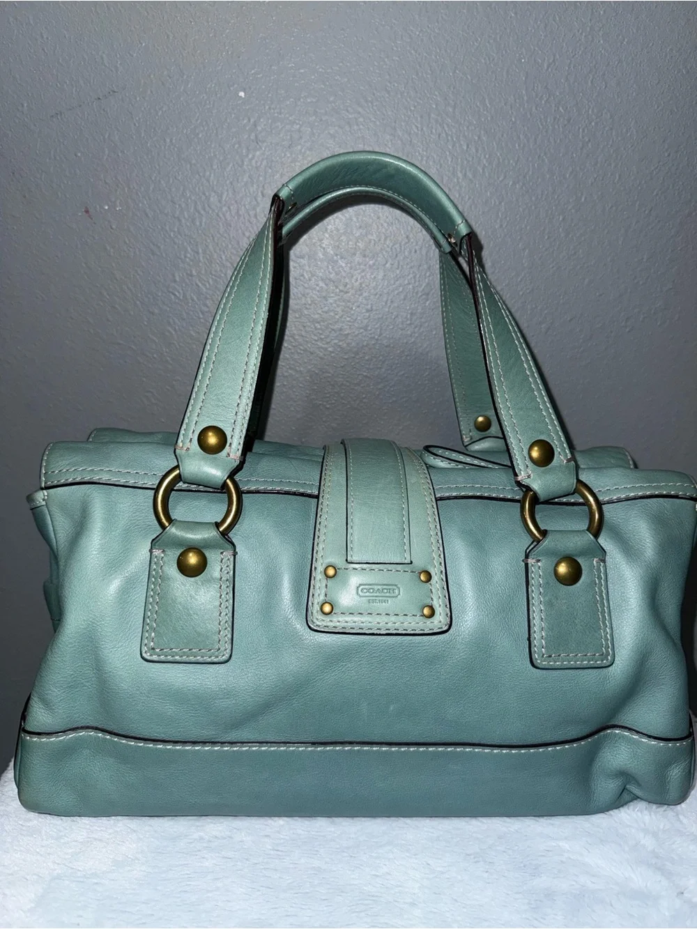 RARE COACH TURQUOISE MANDY